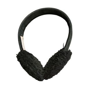 J. Crew Black Sheepskin Earmuffs
